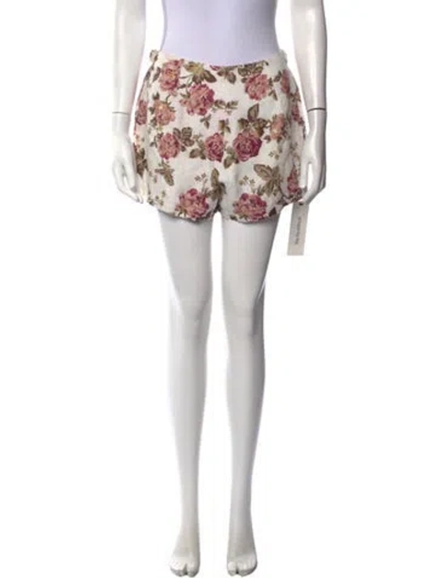 Pre-owned Posse Linen Mini Shorts In Neutrals