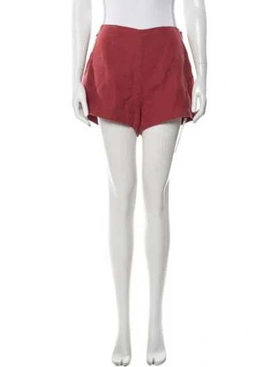 Pre-owned Posse Linen Mini Shorts In Pink