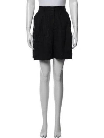 Pre-owned Posse Linen Mini Shorts W/ Tags In Black