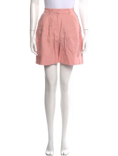 Pre-owned Posse Linen Mini Shorts W/ Tags In Pink