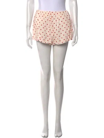 Pre-owned Posse Linen Mini Shorts W/ Tags In White
