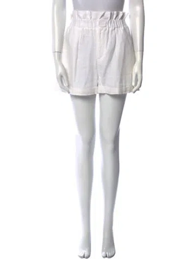 Pre-owned Posse Linen Mini Shorts In White