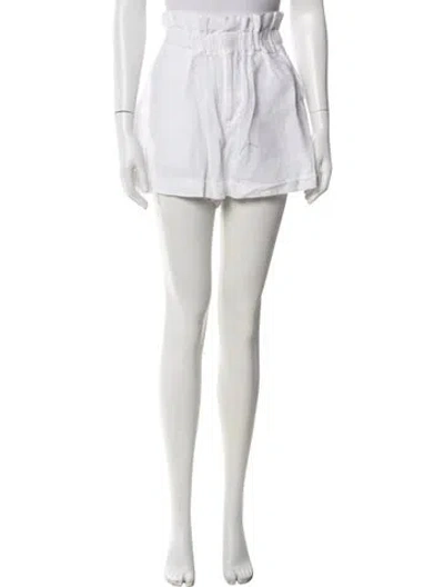 Pre-owned Posse Linen Mini Shorts In White