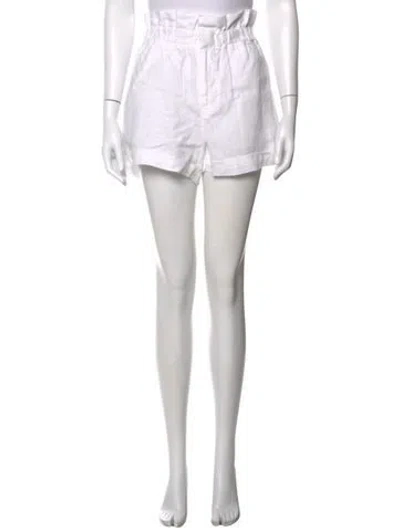 Pre-owned Posse Linen Mini Shorts In White