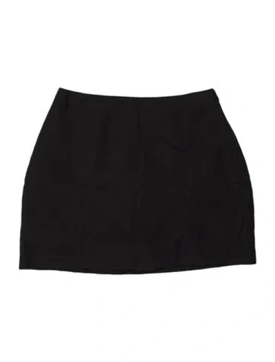 Pre-owned Posse Linen Mini Skirt In Black
