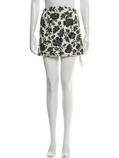Pre-owned Posse Linen Mini Skirt In Multi