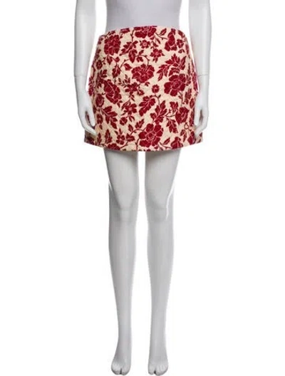 Pre-owned Posse Linen Mini Skirt W/ Tags In Blue