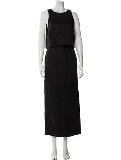 Pre-owned Posse Linen Skirt Set In Black