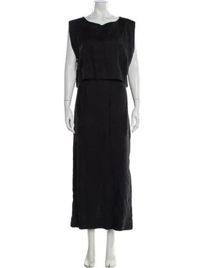 Pre-owned Posse Linen Skirt Set In Gray