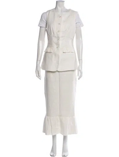 Pre-owned Posse Linen Skirt Set In Neutrals