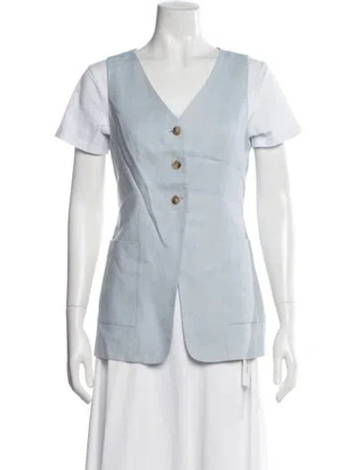 Pre-owned Posse Linen Vest In Multi