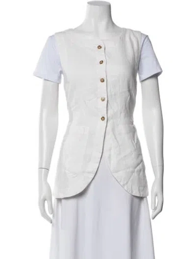 Pre-owned Posse Linen Vest In Neutral