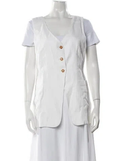 Pre-owned Posse Linen Vest In Neutrals