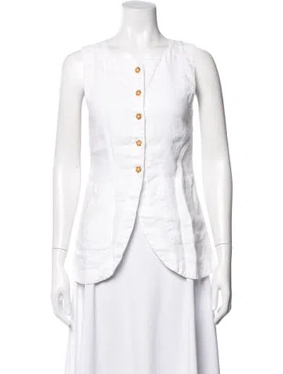 Pre-owned Posse Linen Vest In Neutrals