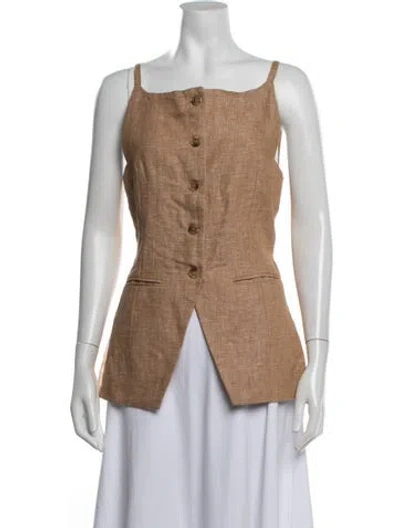 Pre-owned Posse Linen Vest In Neutrals