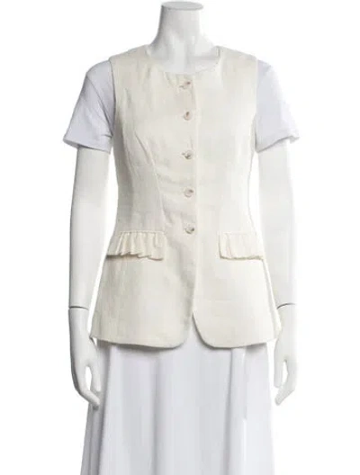 Pre-owned Posse Linen Vest In Neutrals