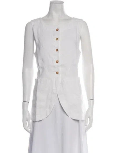 Pre-owned Posse Linen Vest In Neutrals