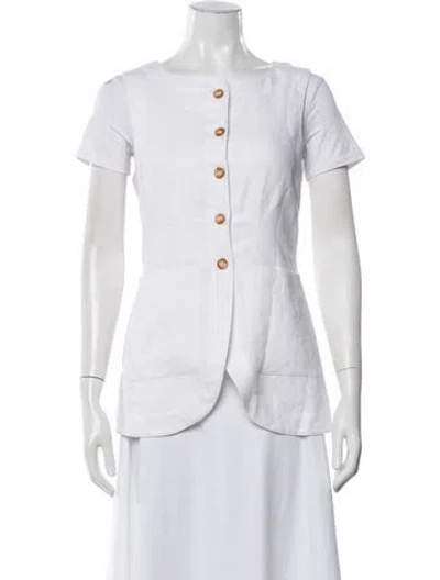 Pre-owned Posse Linen Vest W/ Tags In Neutrals
