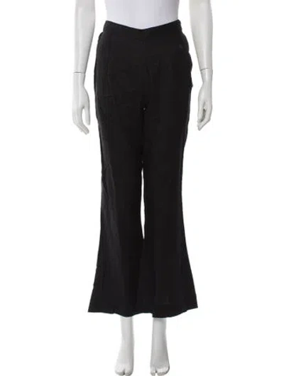 Pre-owned Posse Linen Wide Leg Pants W/ Tags In Black