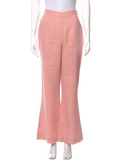 Pre-owned Posse Linen Wide Leg Pants W/ Tags In Pink