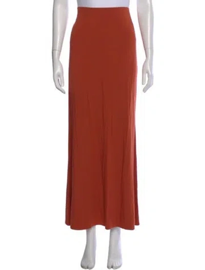 Pre-owned Posse Long Skirt In Orange