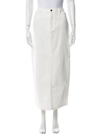 Pre-owned Posse Long Skirt In White