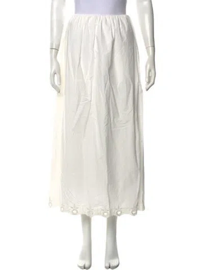 Pre-owned Posse Long Skirt In White