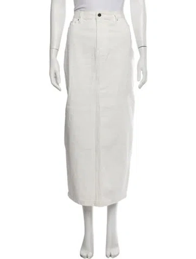 Pre-owned Posse Long Skirt In White