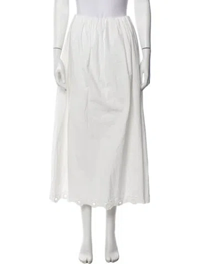 Pre-owned Posse Long Skirt In White