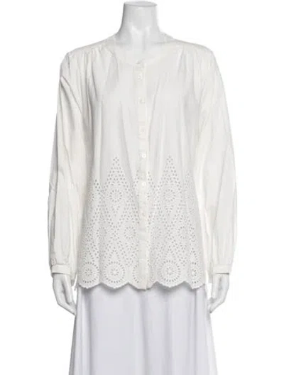 Pre-owned Posse Long Sleeve Top In White