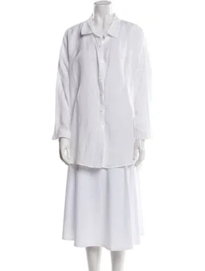 Pre-owned Posse Long Sleeve Tunic In White