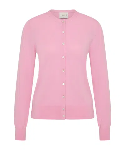 Posse Long-sleeved Cardigan In Pink