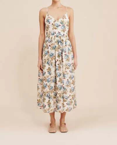 Posse Lucas Midi Dress In Meadow In Multi