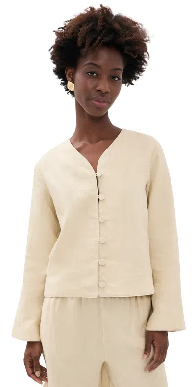 Posse Lucia Linen Blouse Biscotti In Neutral