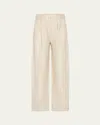 Posse Lucille Pinstripe Linen Trousers
