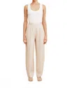 Posse Lucille Stripe Trouser In Beige In Neutral