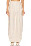 Posse Lucille Trouser In Beige Pinstripe