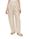 Posse Lucille Trousers Pants In Beige Pinstripe In Neutral