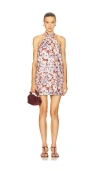 Posse Luna Halter Mini Dress In Green