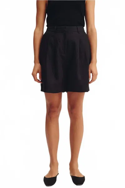 Posse Marchello Linen Short In Black