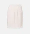 Posse Marlowe Lace-trimmed Polka-dot Cotton Midi Skirt In White