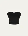 Posse Martina Crop Top In Black In Black