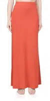Posse Mason Mid-rise Skirt In Burnt Orange In Yellow