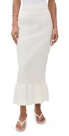 Posse Matilda Column Skirt In Cream In White