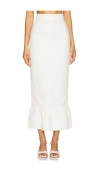 Posse Matilda Column Skirt In Cream In White