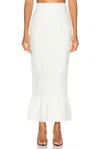 Posse Matilda Column Skirt In Cream In White
