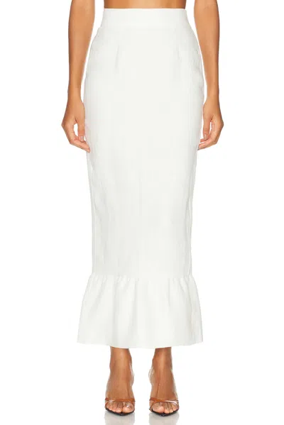 Posse Matilda Column Skirt In White