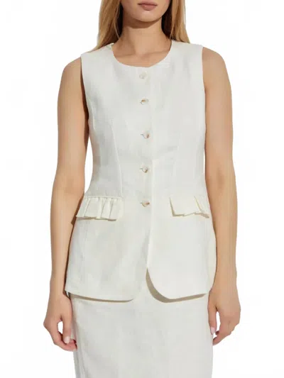 Posse Matilda Gilet Rop In Cream In White