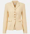 Posse Matilda Ruffled Linen Blazer In Yellow