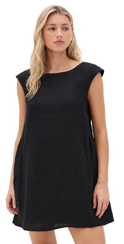 Posse Matilda Shift Mini Dress Black